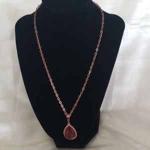 2028 Crystal Drop Necklace -10" drop